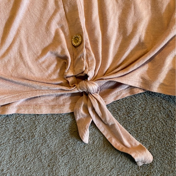 12PM by Mon Ami Long Sleeve, Tie Bottom Shirt, Size M - Picture 3 of 4